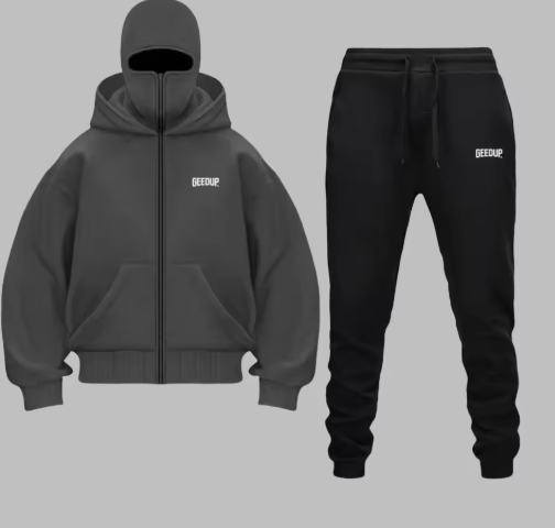 Set di felpe con cappuccio con cerniera da uomo autunno inverno 2025.