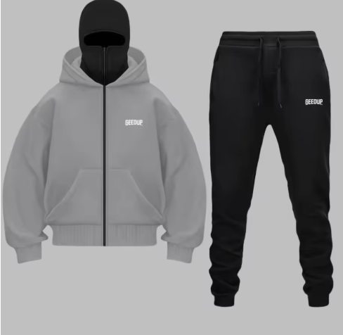 Set di felpe con cappuccio con cerniera da uomo autunno inverno 2025.
